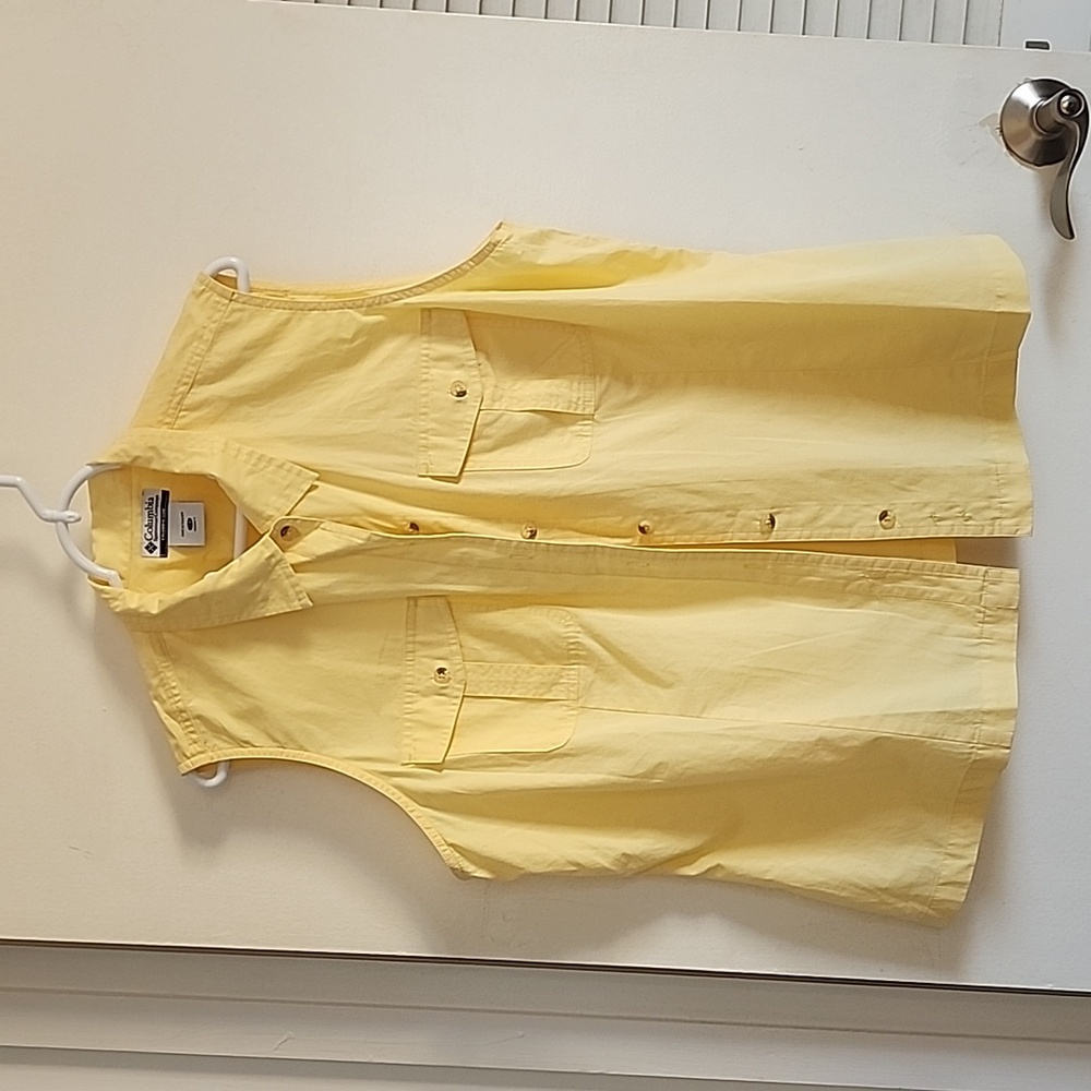 Columbia yellow button down shirt 2x
